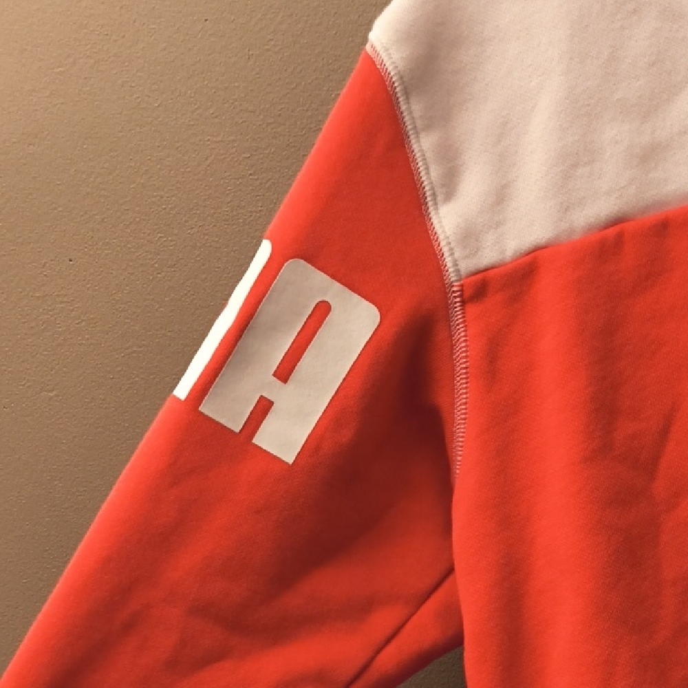 Puma - Like New - Salmon and White Quarter-Zip  Women's Sweater - Picture 8 of 12